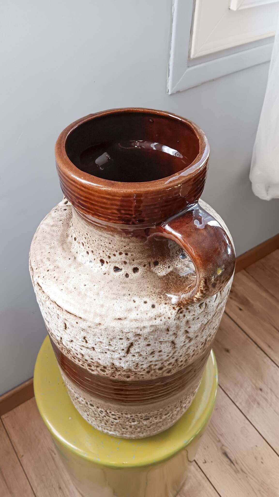 Vase in shades of brown and beige, ceramic - 1960s/1970s