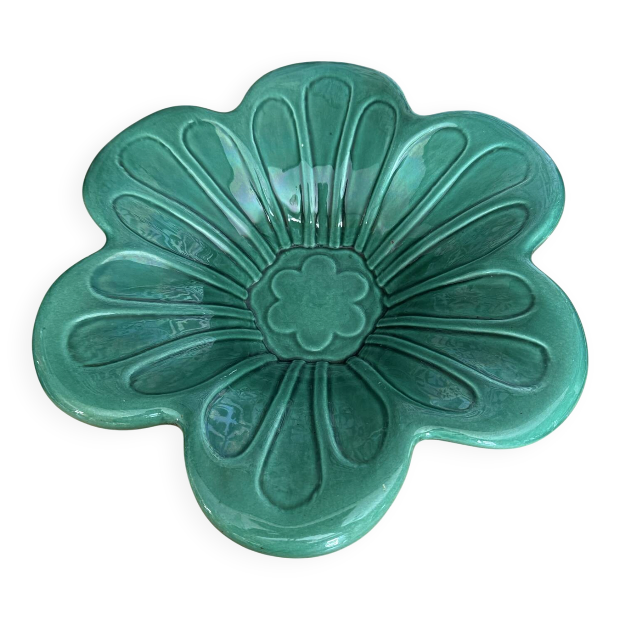 large hollow ceramic bowl in emerald green, CAB Bordeaux