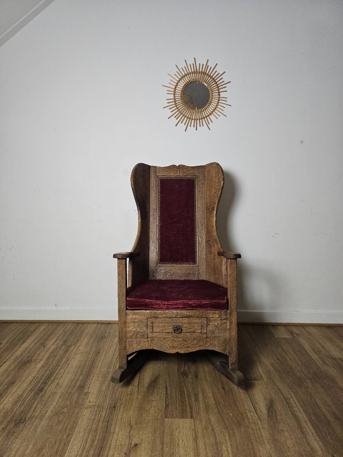 Brutalist Rocking Chair, 19th Century