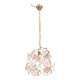 Charmant lustre vintage Murano fleurs blanches et roses