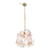 Charmant lustre vintage Murano fleurs blanches et roses