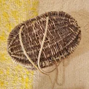 Vintage Fisherman’s Basket in Woven Willow & Rope