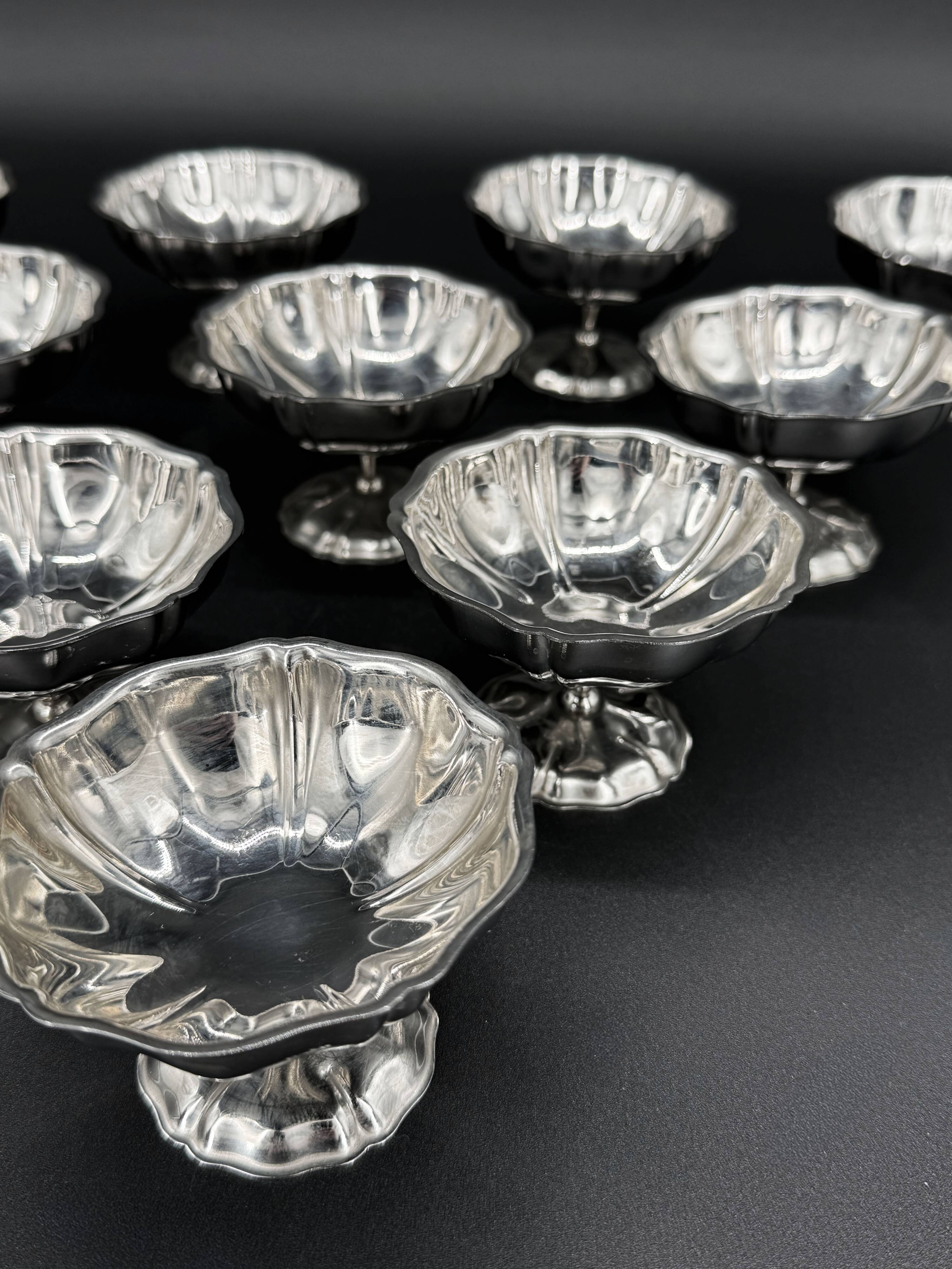 10 stainless steel dessert bowls