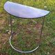 Smoked glass demi-lune console - 1970s