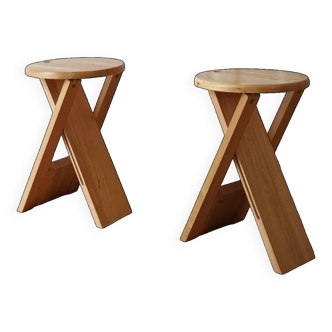 Pair of Adrian Reed folding stools, 1970