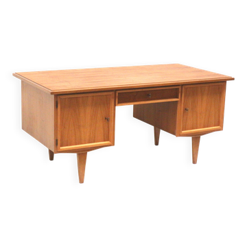 Bureau vintage/bureau de direction avec portes et tiroirs des années 1960