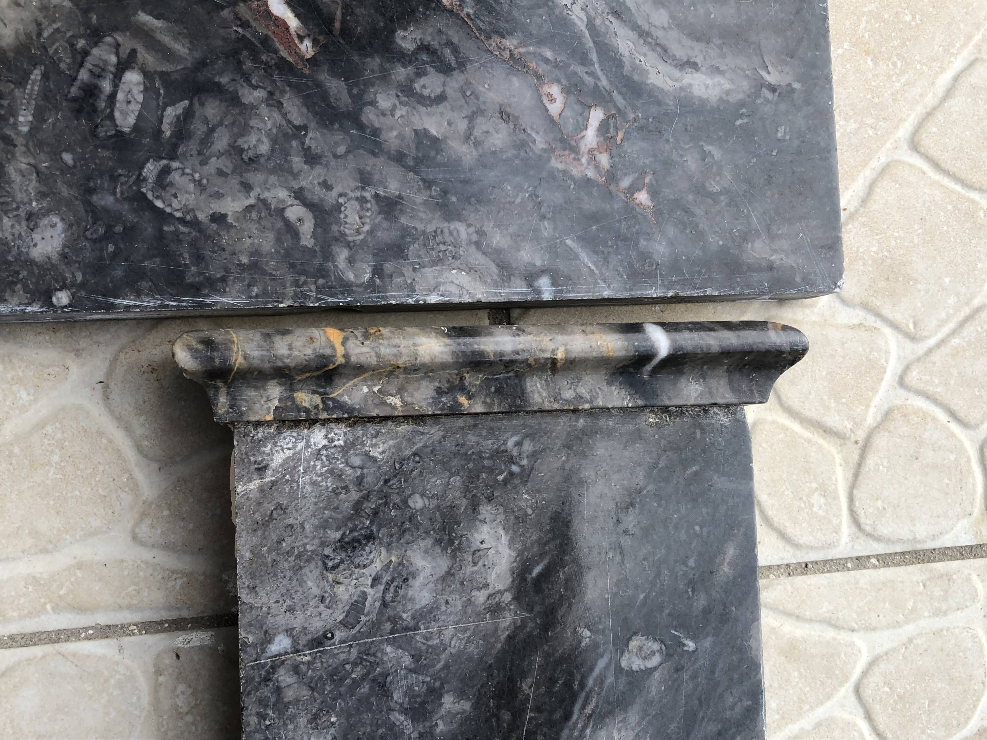 19th-century marble fireplace