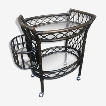 Rattan service or rolling table