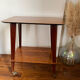 Vintage compass foot serving table 1950