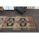 1970s Turkish Oushak Handmade Wool Cotton Orange Runner Rug 117x391