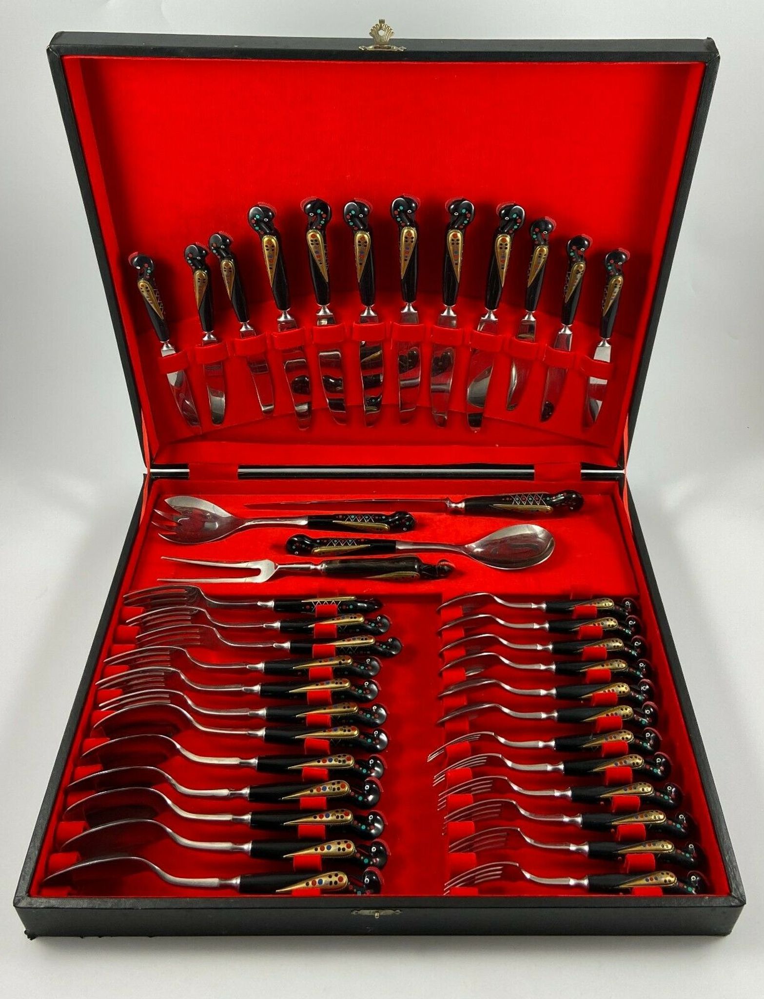 Menagere s&a haddad jezzine stainless steel40 pieces original box set 1960