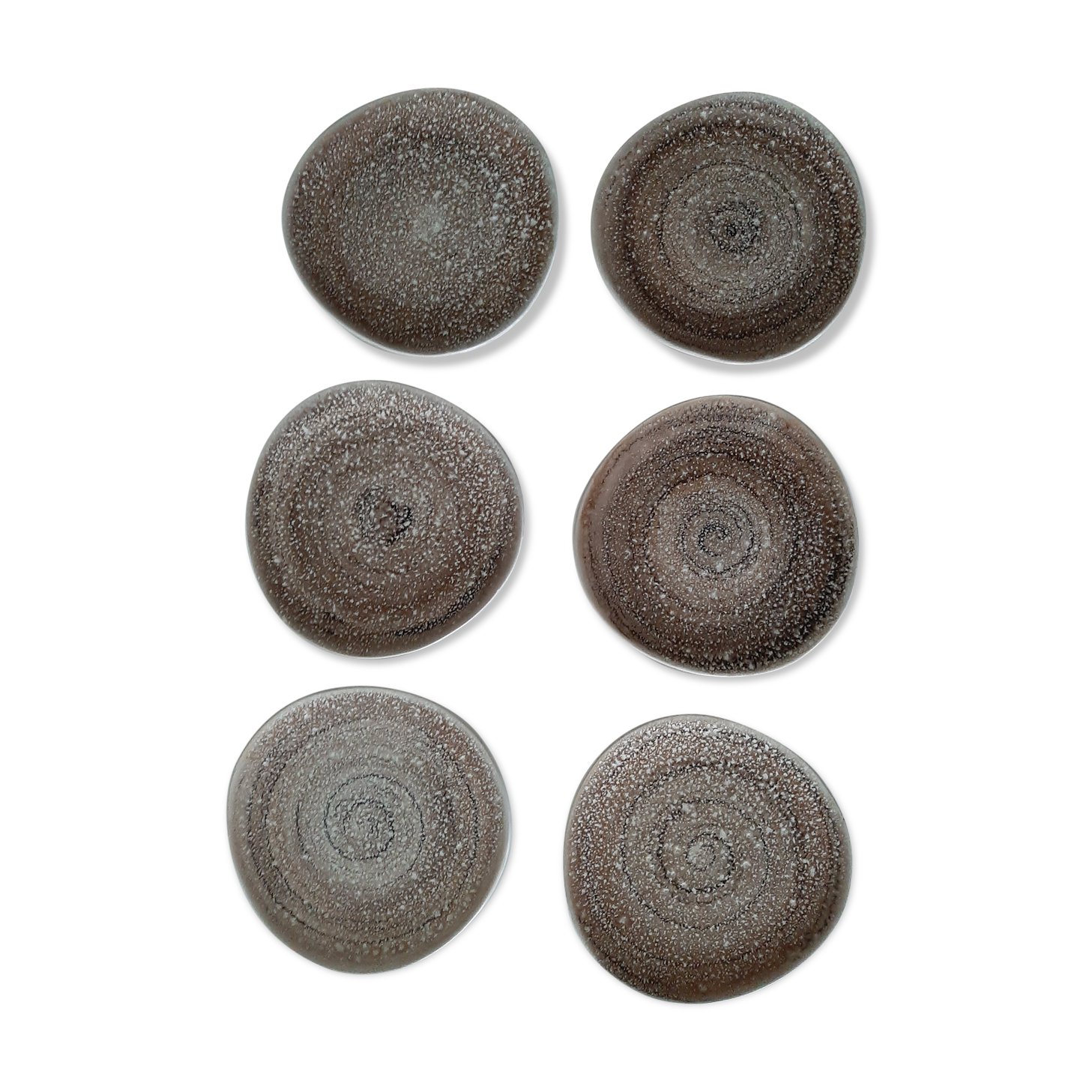 Niderviller model Ecume earthenware dessert plates