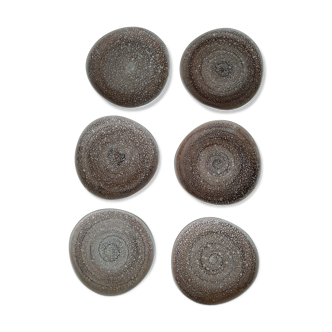 Niderviller model Ecume earthenware dessert plates