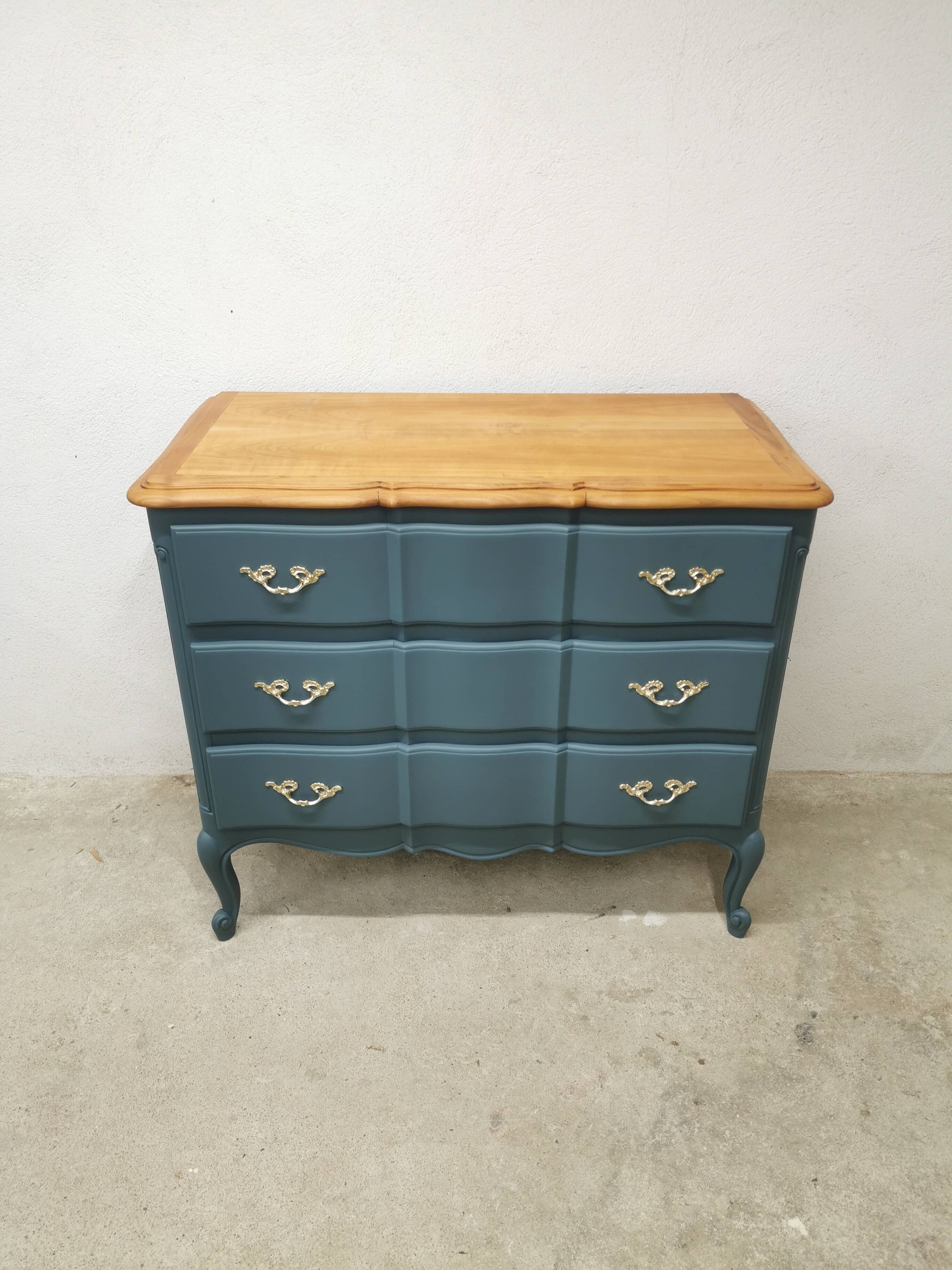 Vintage cherry wood commode refurbished