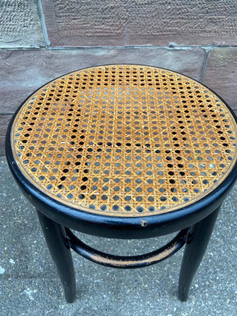 Thonet type curved wooden piano stool