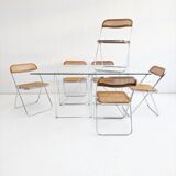 Ensemble de 6 chaises pliantes 'Plia' par Giancarlo Piretti pour Anonima Castelli années 1970