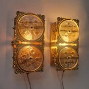 Pair of Midcentury Very Rare Wall Lamps M. P. R., Sweden, 1960s