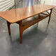 Table basse en teck avec sous plateau vers 1960