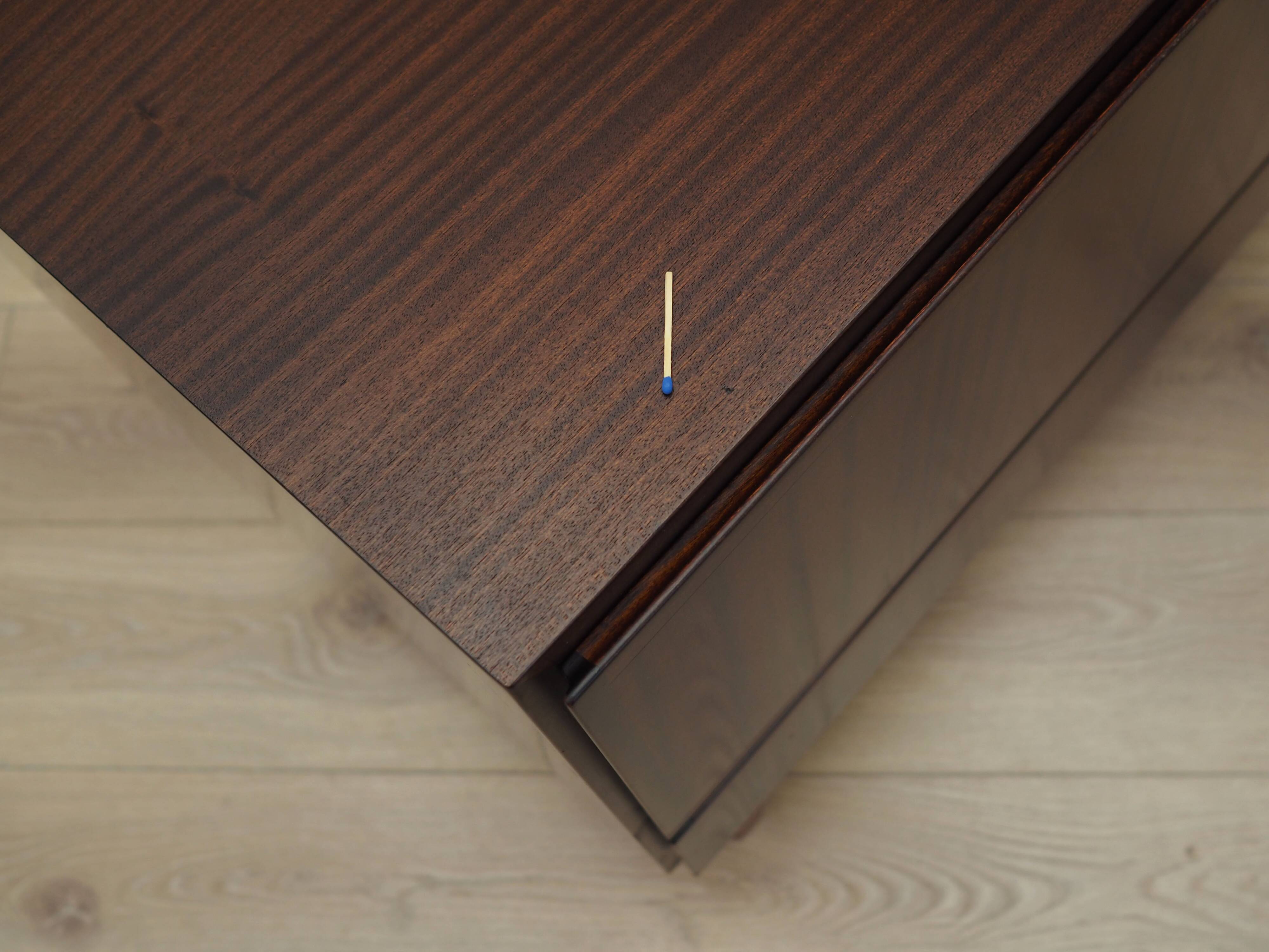 Mahogany chest of drawers, Danish design, 1970s, manufacturer: Omann Jun