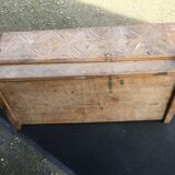 Ancient brutalist chest carved wind rose