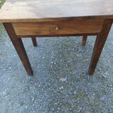 Firm table desk cherry walnut a drawer in front