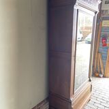 Antieke eiken houten boekenkast, vitrinekast, winkelkast, servieskast.