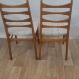 Pair of Scandinavian teak chairs 1960 Denmark