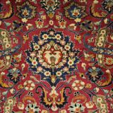 Tapis en laine florale rouge fait à la main antique persan khorassan tapis - 295x376cm