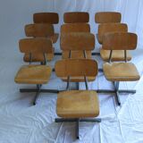 Lot of 10 kindergarten chairs - industrial style