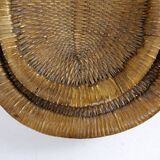 3 vintage woven wicker picking baskets