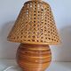 Paire lampes de chevet  cannage