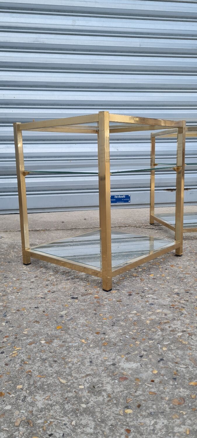 Paire de tables d'appoints Belgochrom 1970