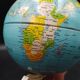 Terrestrial globe World map vintage metal and bakelite year 50-60 West Germany