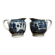 pair of English porcelain jugs with Asian decorations