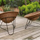 Pair of wicker chairs