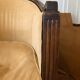pair of ART DECO gondola chairs and a matching pouf reupholstered