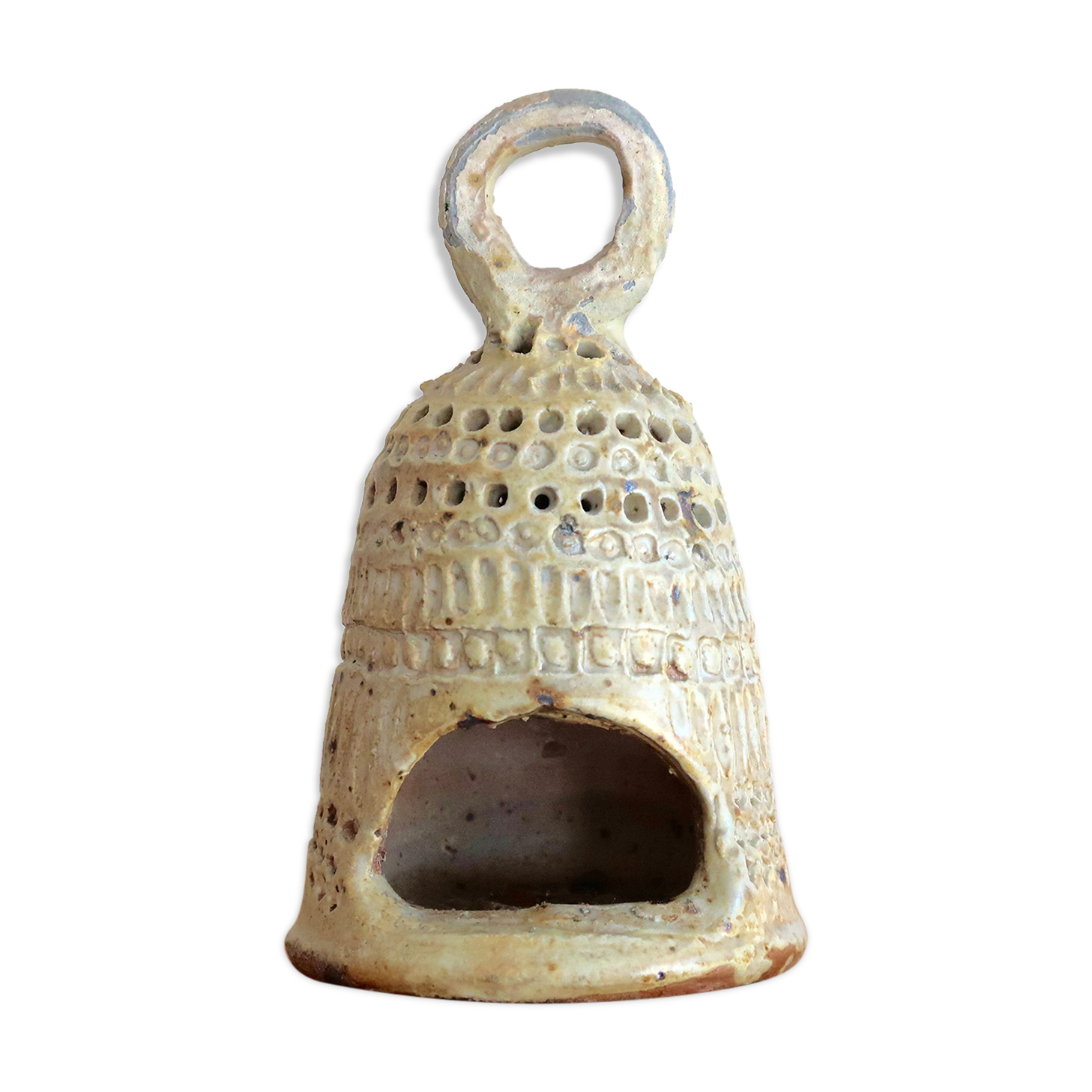 Sandstone lantern by Barbara Delfosse, La Borne, 60s
