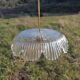 Tulip suspension in vintage holophanous glass