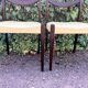 6 Scandinavian chairs with pale yellow skai seats