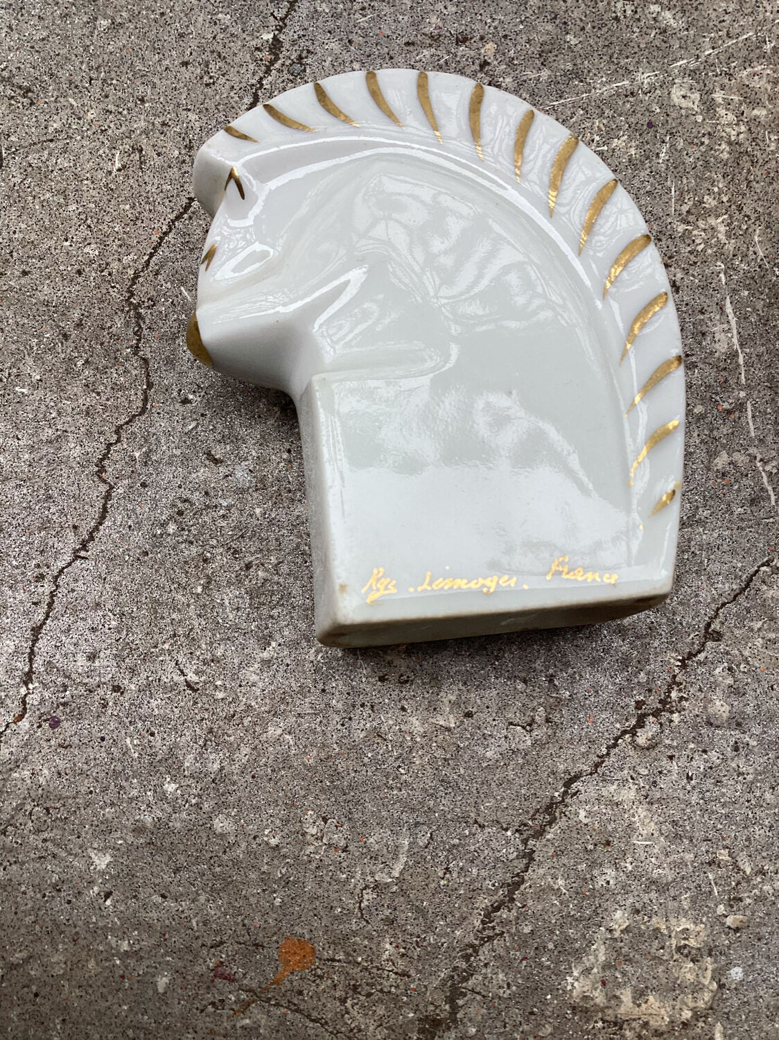 Pair of ceramic squirrels from Limoges signed Rys