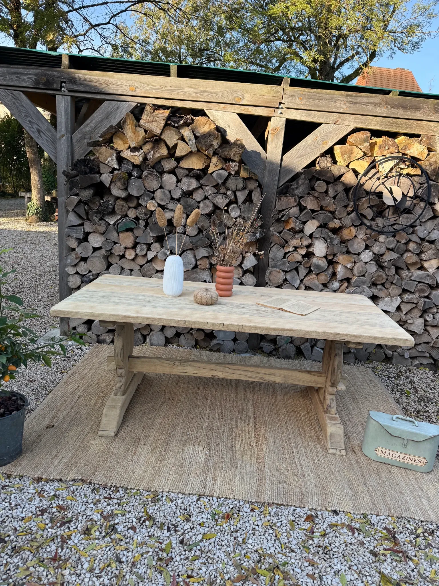 Table monastère 188cm frêne massif