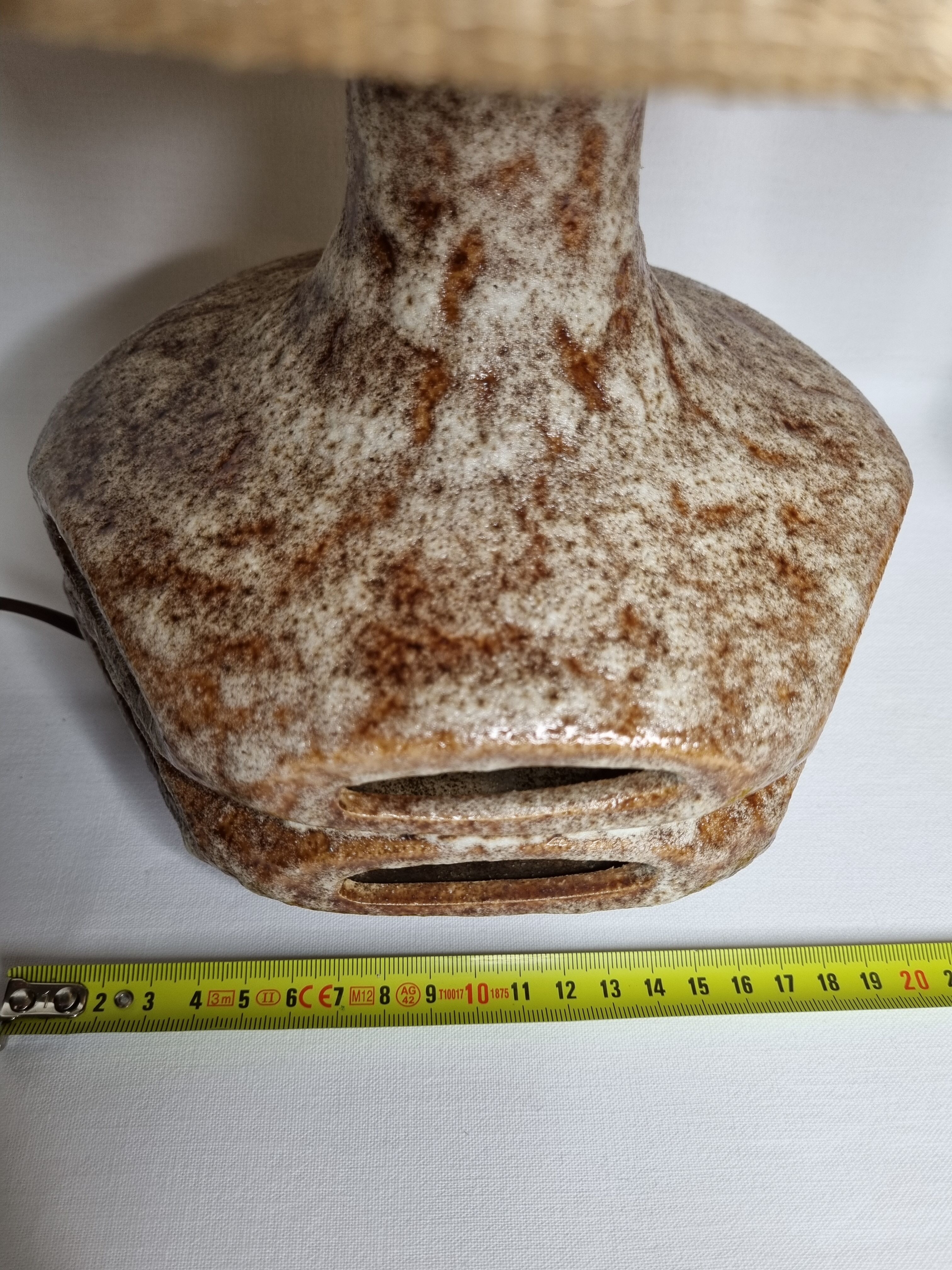 Paire de lampes vintage, fat lava, Stein Keramik, West Germany, 44 cm