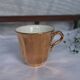 Vintage moka service in gilded porcelain for coffee, 1950s-1970s.