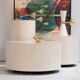 Set of Two Centre Tables, High Gloss Laminate, Moon Shape, Handmade - Size M