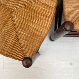 Chair in beech and straw
