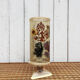 Resin lamp with inclusions of dried flowers