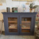Midnight blue display cabinet