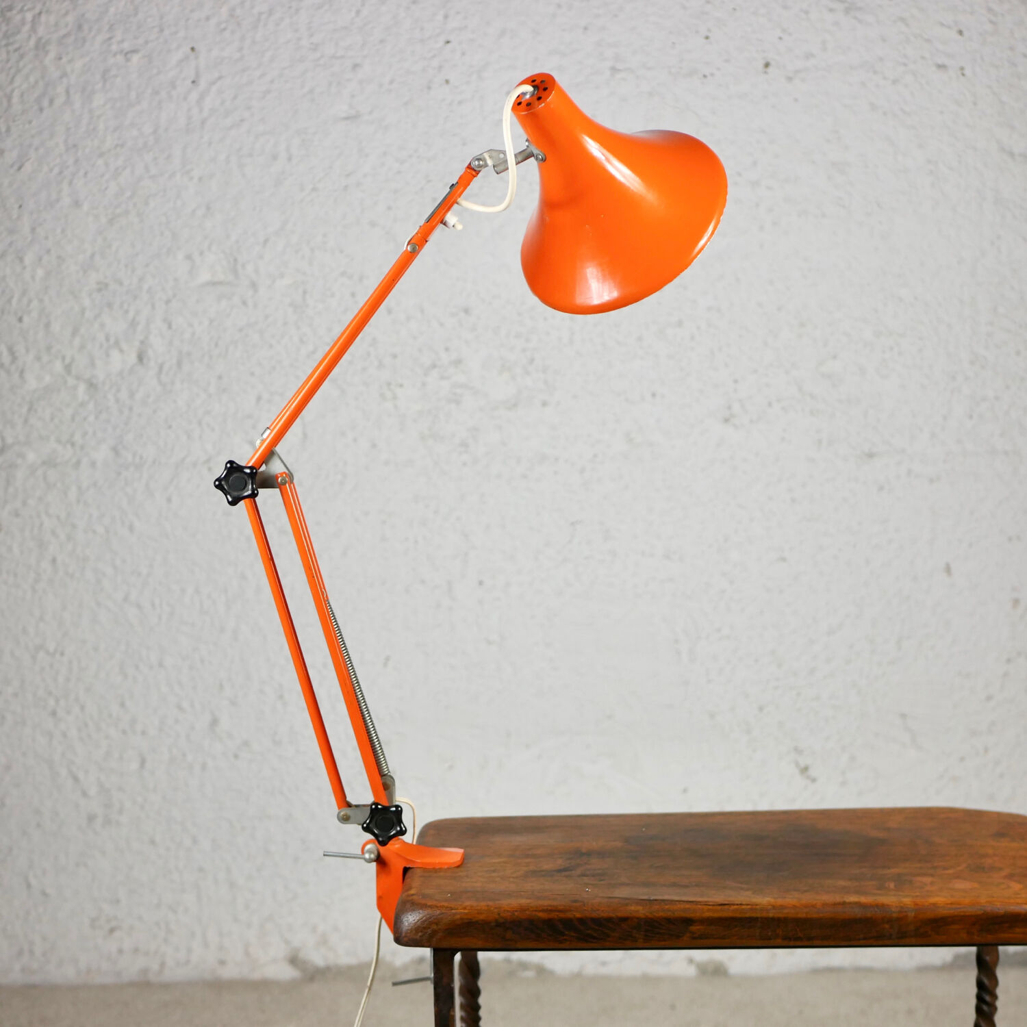 Orange Luxo style architect lamp