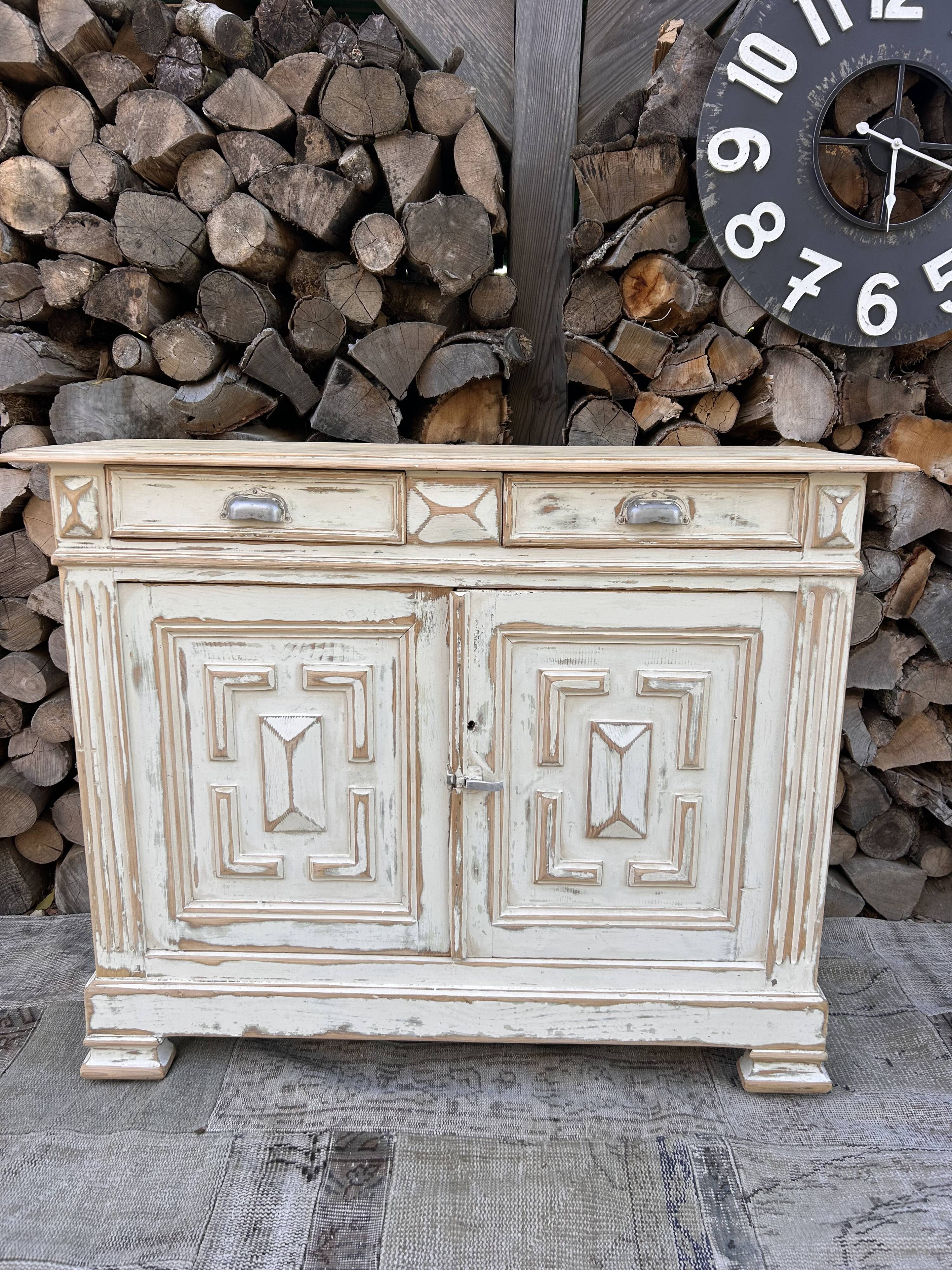 Parisian sideboard / Renovated old wooden storage unit
