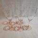 Champagne flutes pink feet LUMINARC year 70